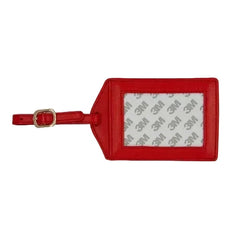 Planet Earth Leather Self Finishing Bag Luggage Tag - Red