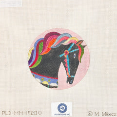 PLD Designs Melanie Mikecz Carousel Horse Ornament Needlepoint Canvas