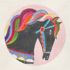 PLD Designs Melanie Mikecz Carousel Horse Ornament Needlepoint Canvas
