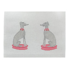 The Plum Stitchery Willa Heart Bernice & Clarice Needlepoint Canvas
