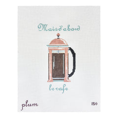 The Plum Stitchery French Press Needlepoint Canvas