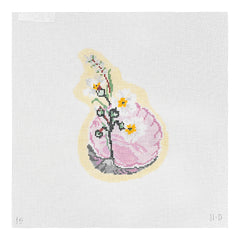 The Plum Stitchery Isla Simpson Shell Series - Dianthus Needlepoint Canvas