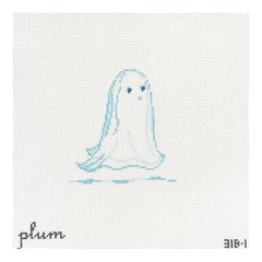 The Plum Stitchery The Boo and White Collection Ghost #1 Needlepoint Canvas