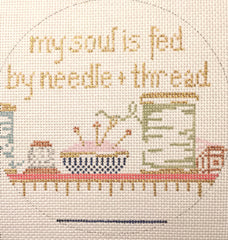 The Plum Stitchery My Soul is Fed Needlepoint Canvas