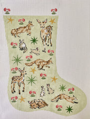 The Plum Stitchery Winter Wonderland Stocking Needlepoint Canvas