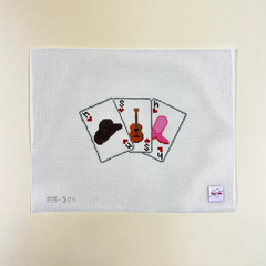 Poppy J Stitches Destination Playing Cards Nashville Needlepoint Canvas