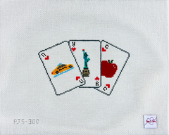 Poppy J Stitches Destination Playing Cards NYC Needlepoint Canvas
