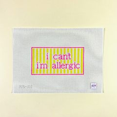 Poppy J Stitches I Can't I'm Allergic Needlepoint Canvas