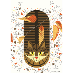 Charley Harper Purrfectly Placed Needlepoint Canvas