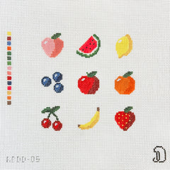 Rachel Barri Fruits Grid Needlepoint Canvas