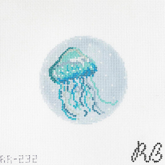 Rachel Barri Jules the Jellyfish Needlepoint Canvas