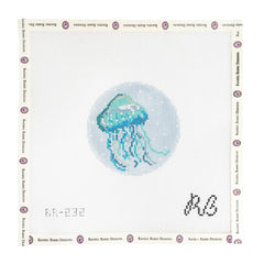 Rachel Barri Jules the Jellyfish Needlepoint Canvas