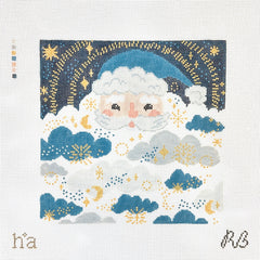 Rachel Barri Santa Cloud Beard Needlepoint Canvas