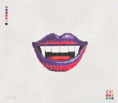 Rachel Barri The Colorful Stitch Vampy Lips Needlepoint Canvas
