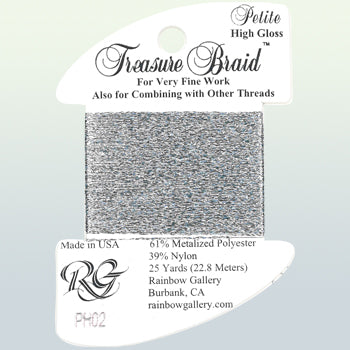 Rainbow Gallery Treasure Braid Petite High Gloss - 002 Silver