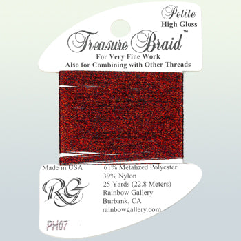 Rainbow Gallery Treasure Braid Petite High Gloss - 007 Christmas Red