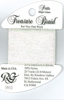 Rainbow Gallery Treasure Braid Petite High Gloss - 010 White Pearl