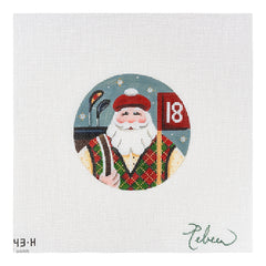 Rebecca Wood Designs Golfing Santa Needlepoint Canvas