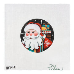 Rebecca Wood Designs Night Santa Needlepoint Canvas
