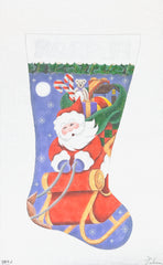 Rebecca Wood Designs Through the Sky Stocking Needlepoint Canvas - SECOND