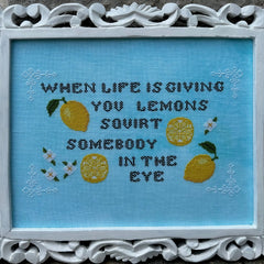 Rebel Stitcher Designs Lemons Cross Stitch Pattern