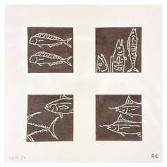 RenniCo Hawaiian Fish Coasters Needlepoint Canvas