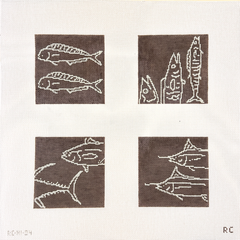 RenniCo Hawaiian Fish Coasters Needlepoint Canvas