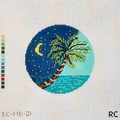 RenniCo Mele Kalikimaka Snowglobe Needlepoint Canvas