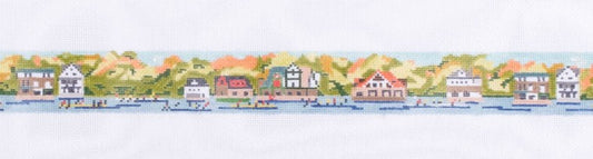 Rittenhouse Needlepoint Boathouse Row Extended Needlepoint Canvas