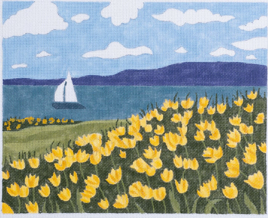 Rittenhouse Needlepoint Daffodil Beach Needlepoint Canvas