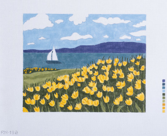 Rittenhouse Needlepoint Daffodil Beach Needlepoint Canvas