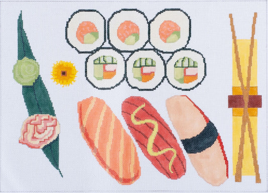Rittenhouse Needlepoint Large Sushi Platter Needlepoint Canvas