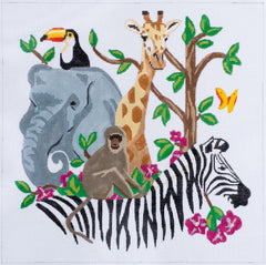 Rittenhouse Needlepoint Safari Animals Needlepoint Canvas
