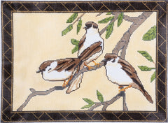 Rittenhouse Needlepoint Three Sparrows Needlepoint Canvas - 13M