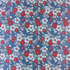 Satin Moon Designs Front Porch Charm Floral Cotton Fabric - Blue