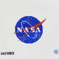 Saturnalia Stitching Ad Astra Stitching NASA Logo Needlepoint Canvas