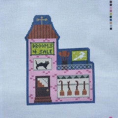 Saturnalia Stitching Broom Shoppe Needlepoint Canvas - 13M