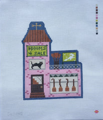 Saturnalia Stitching Broom Shoppe Needlepoint Canvas - 18M