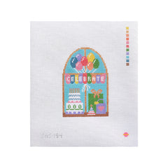 Saturnalia Stitching Celebratory Skies Needlepoint Canvas - 18M