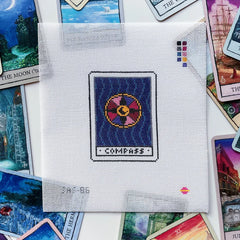Saturnalia Stitching Compass Tarot Card Needlepoint Canvas