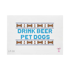 Saturnalia Stitching The City Stitcher Drink Beer Pet Dogs Needlepoint Canvas