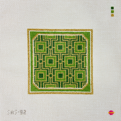 Saturnalia Stitching Emerald Square Needlepoint Canvas