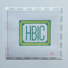 Saturnalia Stitching Green HBIC Needlepoint Canvas