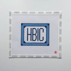 Saturnalia Stitching HBIC Blue Needlepoint Canvas