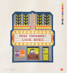 Saturnalia Stitching Horror Movie Theater Needlepoint Canvas