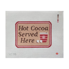 Saturnalia Stitching Hot Cocoa Served Here Needlepoint Canvas