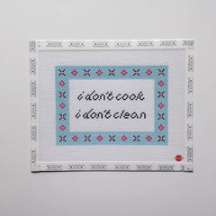 Saturnalia Stitching I Don't Cook Needlepoint Canvas