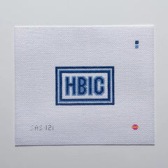 Saturnalia Stitching Mini Blue HBIC Needlepoint Canvas