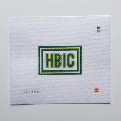 Saturnalia Stitching Mini Green HBIC Needlepoint Canvas