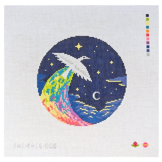 Saturnalia Stitching Rose Acolyte Night Bird Needlepoint Canvas